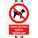 Geen honden tijdens markturen