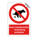 Geen hondentoilet - Ontlasting verboden