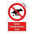 Geen hondentoilet hier