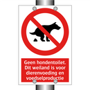 Geen hondentoilet. Dit weiland is voor dierenvoeding en voedselproductie