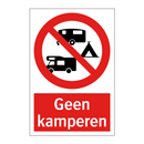 Geen kamperen