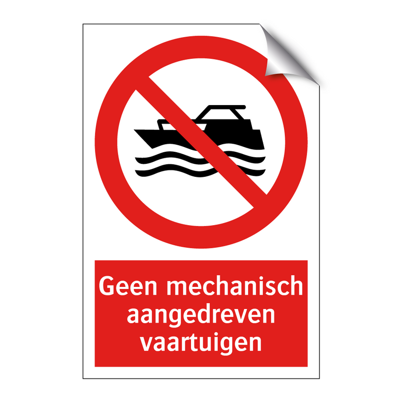 Geen mechanisch aangedreven vaartuigen