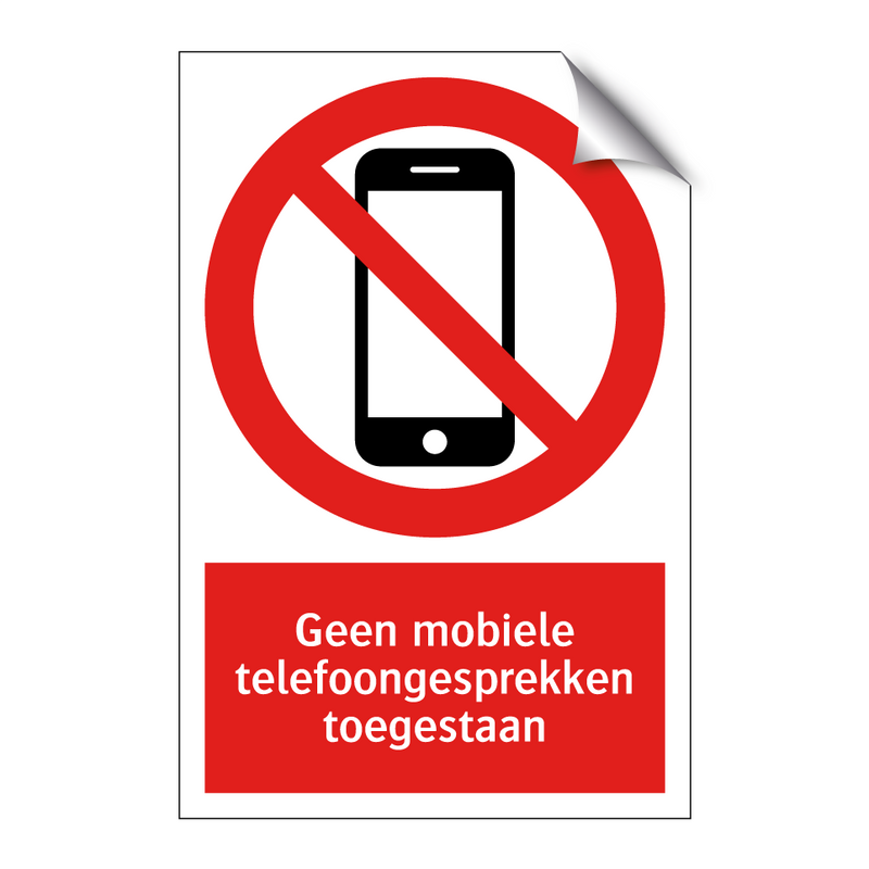 Geen mobiele telefoongesprekken toegestaan