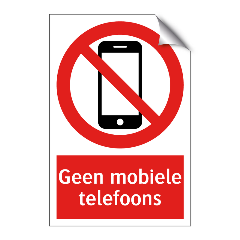 Geen mobiele telefoons