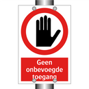 Geen onbevoegde toegang