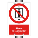 Geen passagierslift