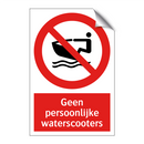 Geen persoonlijke waterscooters