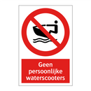 Geen persoonlijke waterscooters