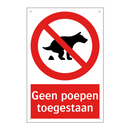Geen poepen toegestaan