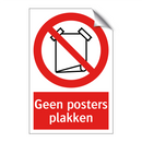 Geen posters plakken