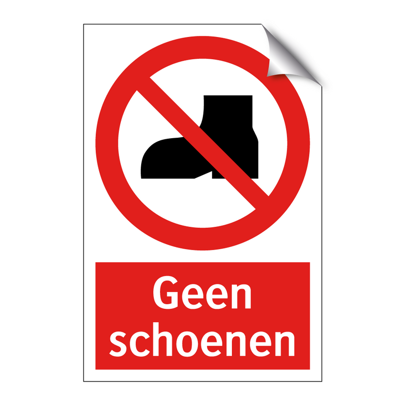 Geen schoenen