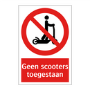 Geen scooters toegestaan