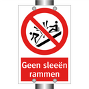 Geen sleeën rammen