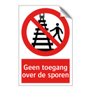 Geen toegang over de sporen