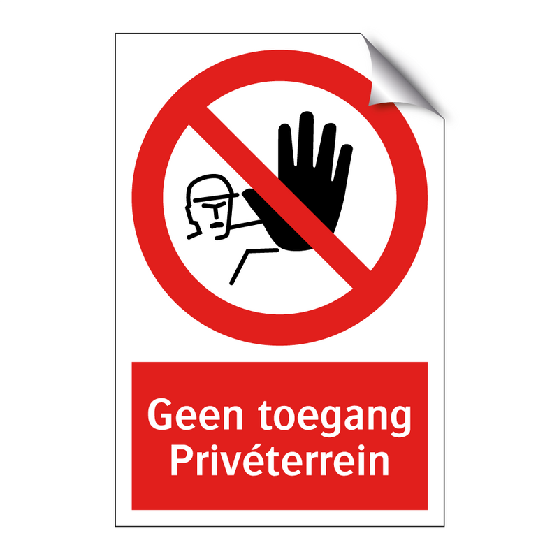 Geen toegang Privéterrein