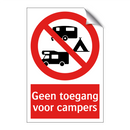 Geen toegang voor campers