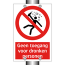 Geen toegang voor dronken personen