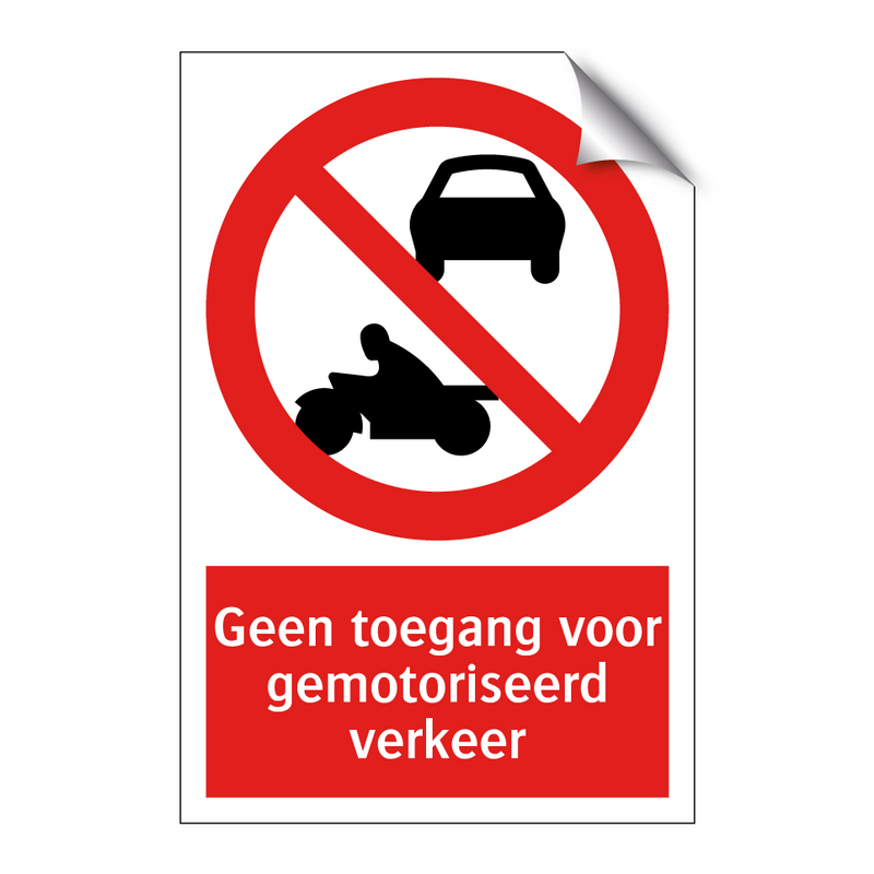Geen toegang voor gemotoriseerd verkeer