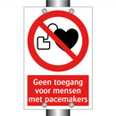 Geen toegang voor mensen met pacemakers