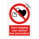 Geen toegang voor mensen met pacemakers