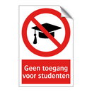Geen toegang voor studenten