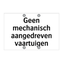 Geen mechanisch aangedreven vaartuigen & Geen mechanisch aangedreven vaartuigen