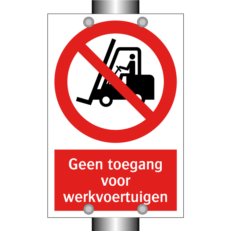 Geen toegang voor werkvoertuigen