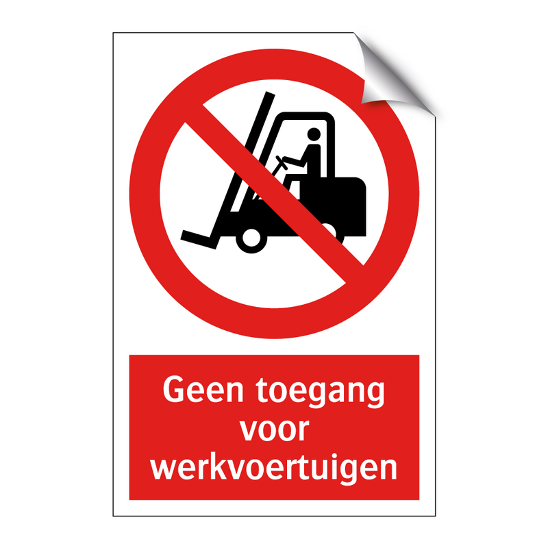 Geen toegang voor werkvoertuigen