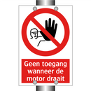Geen toegang wanneer de motor draait
