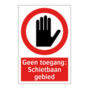 Geen toegang: Schietbaan gebied