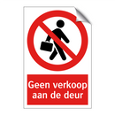Geen verkoop aan de deur