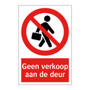 Geen verkoop aan de deur