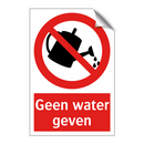 Geen water geven