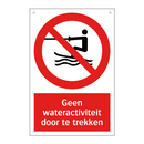 Geen wateractiviteit door te trekken