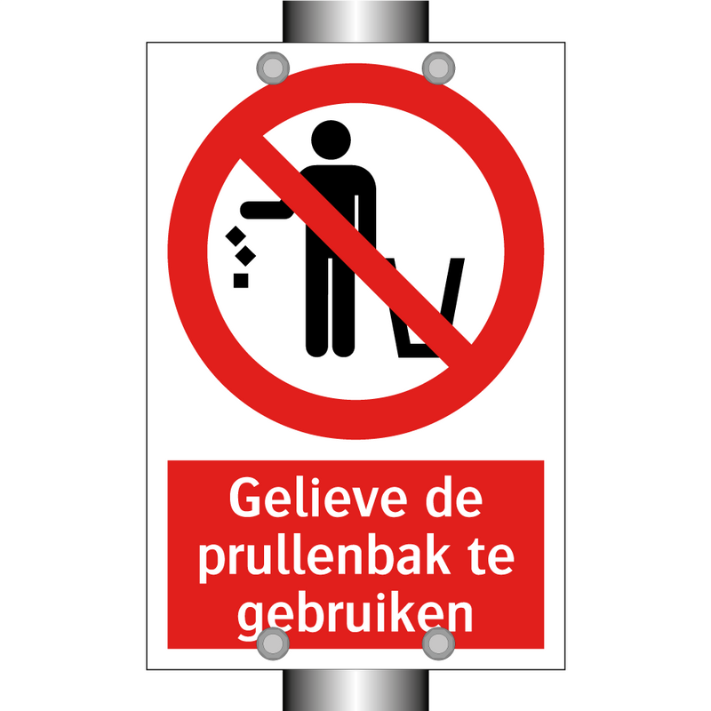 Gelieve de prullenbak te gebruiken