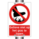 Gelieve niet op het gras te lopen