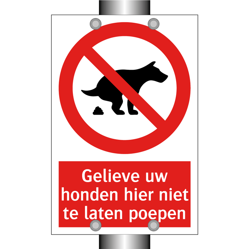 Gelieve uw honden hier niet te laten poepen