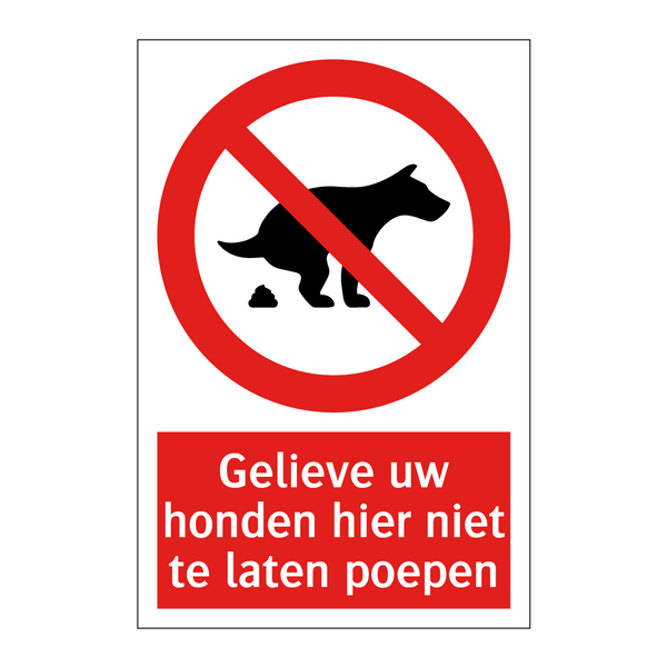 Gelieve uw honden hier niet te laten poepen