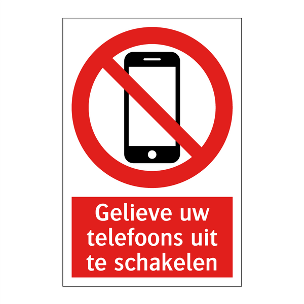 Gelieve uw telefoons uit te schakelen