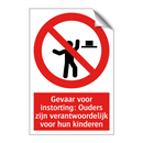 Gevaar voor instorting: Ouders zijn verantwoordelijk voor hun kinderen