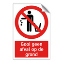 Gooi geen afval op de grond