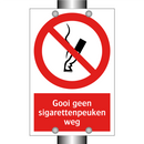 Gooi geen sigarettenpeuken weg