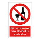 Het consumeren van alcohol is verboden