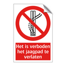 Het is verboden het jaagpad te verlaten