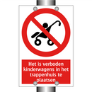 Het is verboden kinderwagens in het trappenhuis te plaatsen