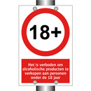 Het is verboden om alcoholische producten te verkopen aan personen onder de 18 jaar