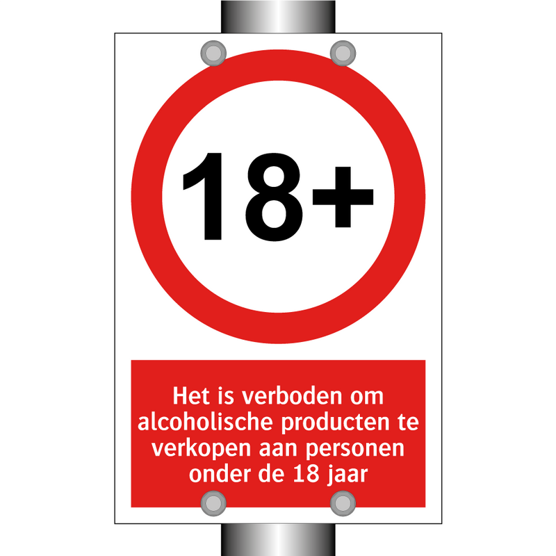 Het is verboden om alcoholische producten te verkopen aan personen onder de 18 jaar