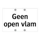 Geen open vlam & Geen open vlam & Geen open vlam & Geen open vlam & Geen open vlam