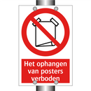 Het ophangen van posters verboden