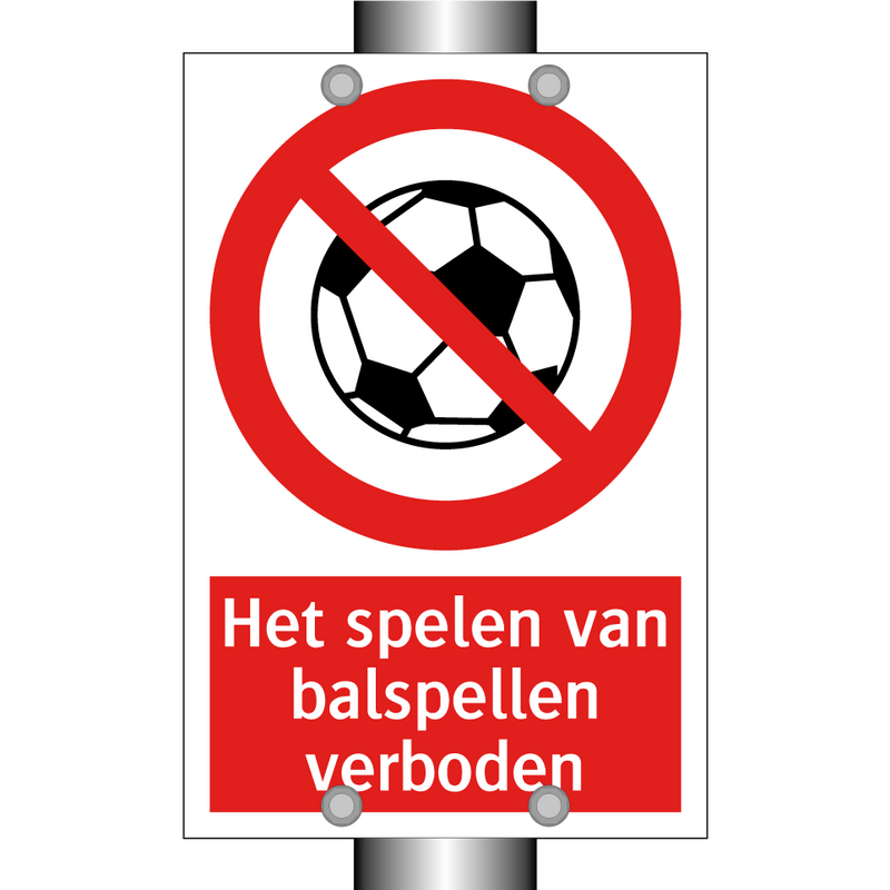 Het spelen van balspellen verboden